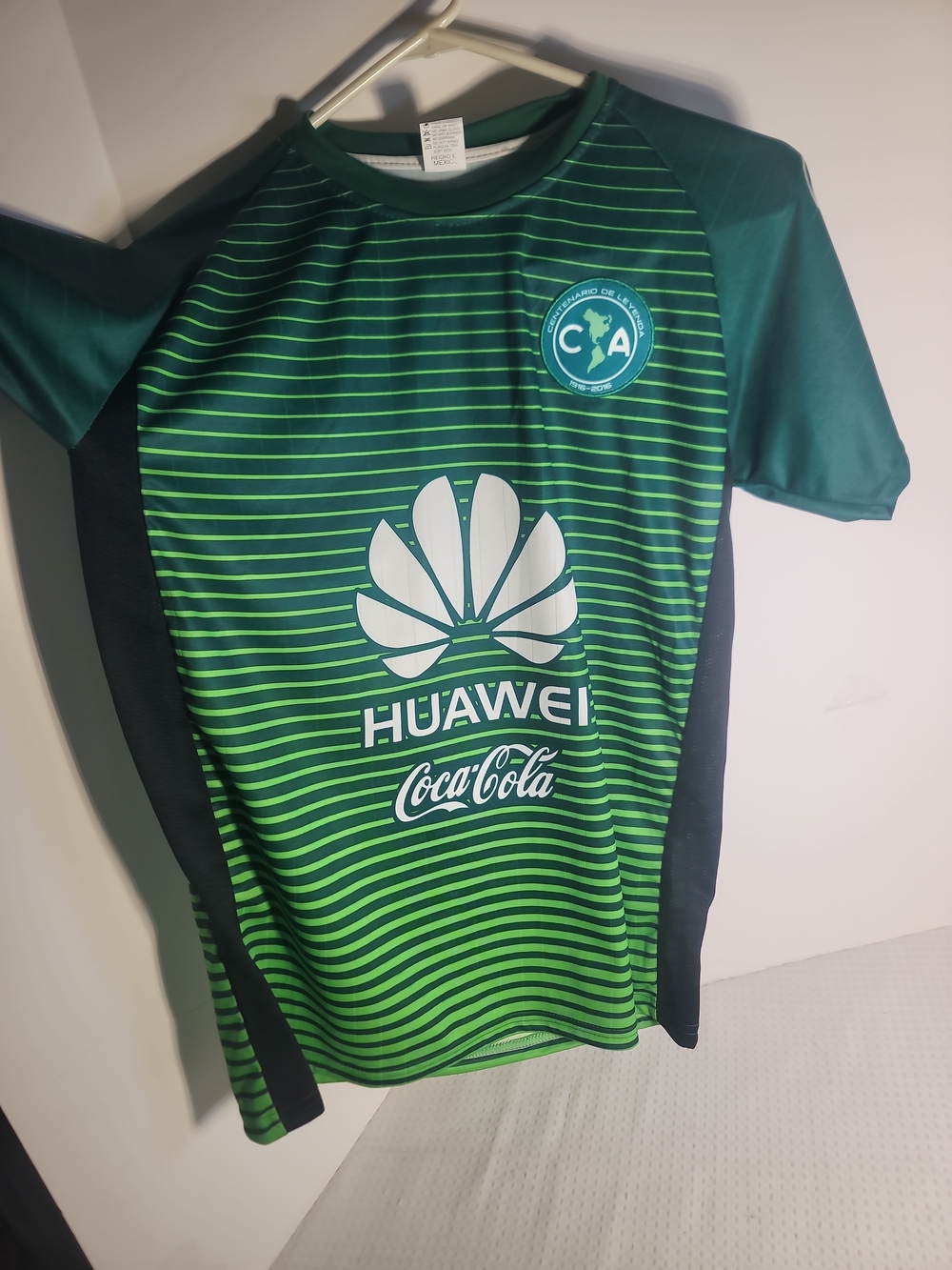 Club América Kids Green Striped Soccer Jersey - Huawei Sponsorship